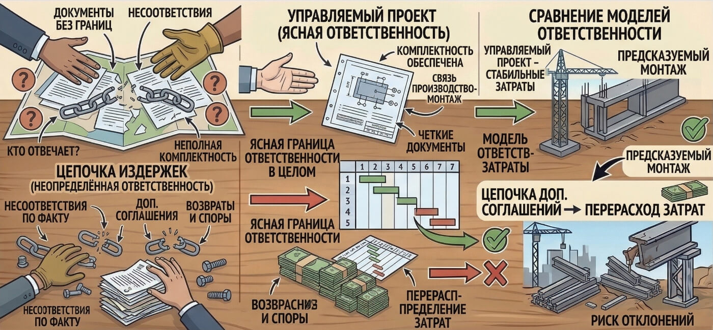 Границы работ и ответственности